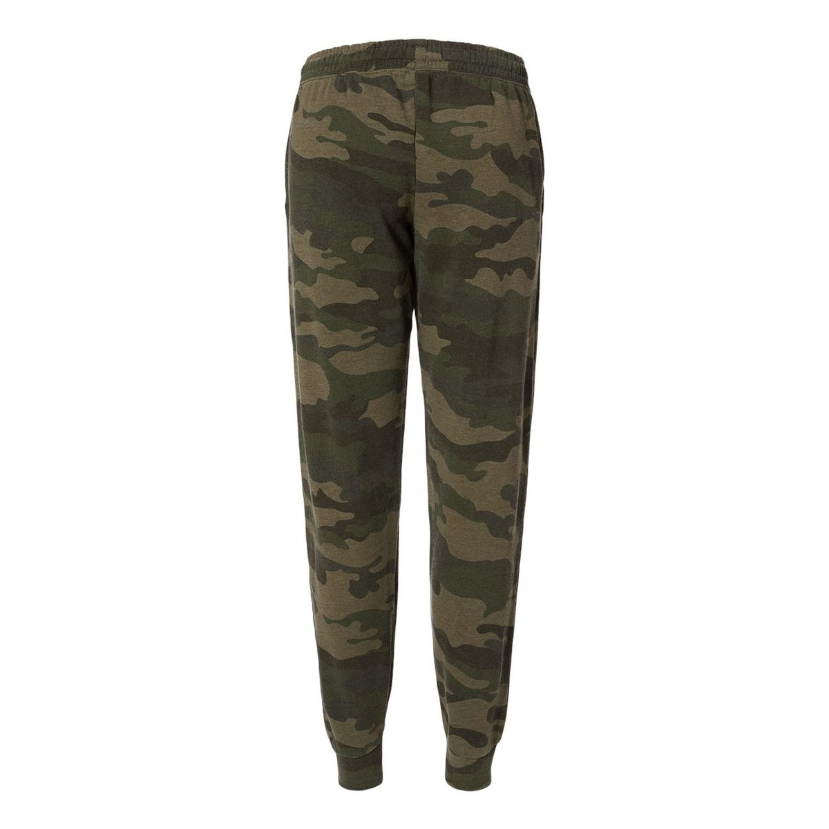 Independent Trading Co. Women's California Wave Wash Sweatpants - Forest Camo Heather - Back