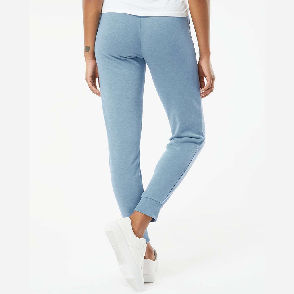 Independent Trading Co. Women's California Wave Wash Sweatpants - Misty Blue - On Model Back