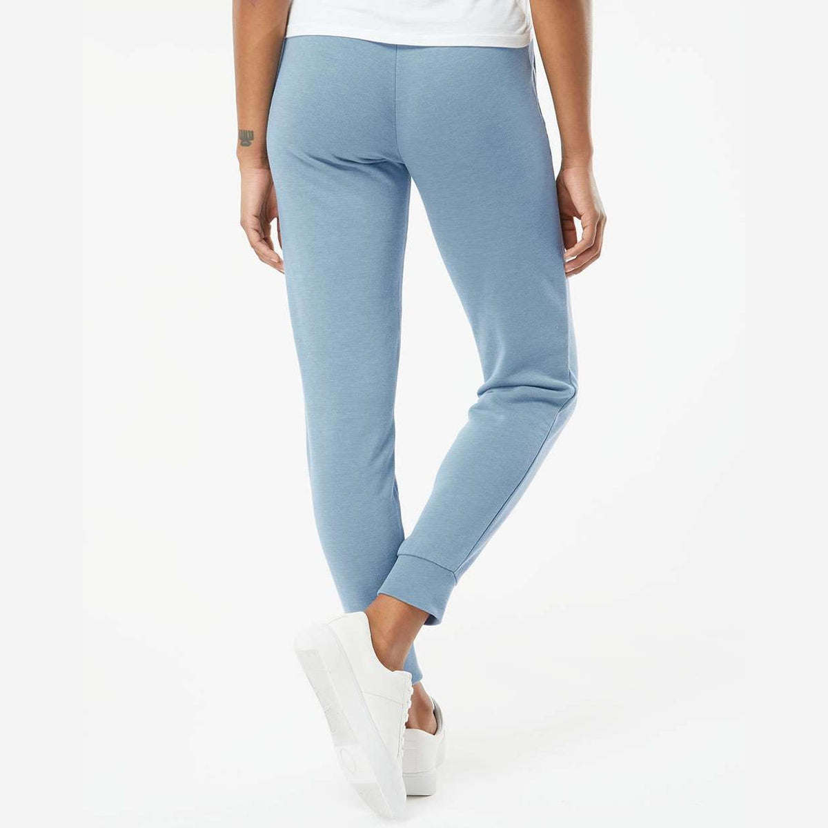 Independent Trading Co. Women's California Wave Wash Sweatpants - Misty Blue - On Model Back