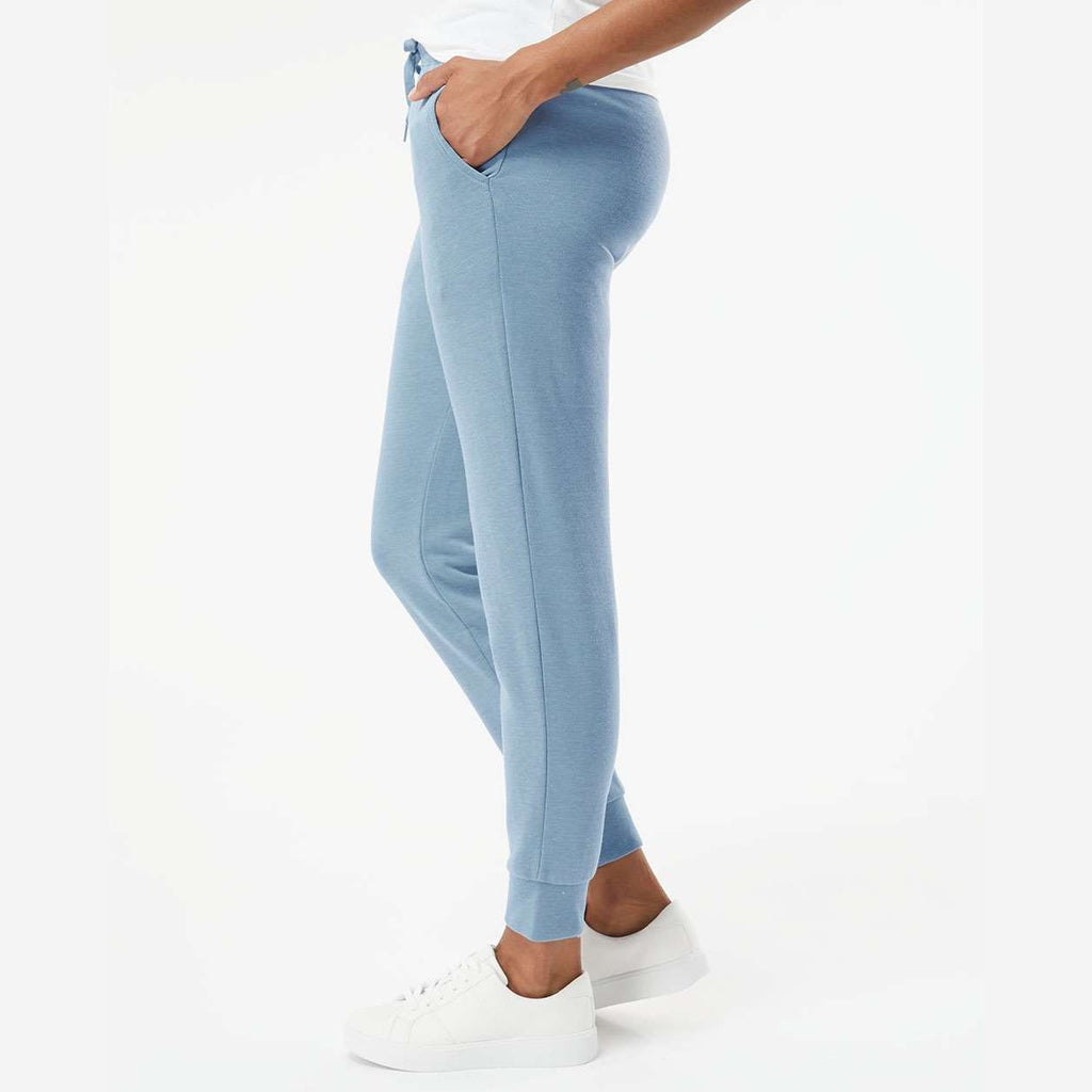 Independent Trading Co. Women's California Wave Wash Sweatpants - Misty Blue - On Model Side