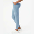 Independent Trading Co. Women's California Wave Wash Sweatpants - Misty Blue - On Model Side