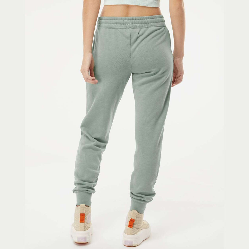 Independent Trading Co. Women's California Wave Wash Sweatpants - Sage - On Model Back