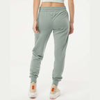 Independent Trading Co. Women's California Wave Wash Sweatpants - Sage - On Model Back