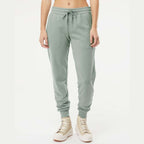 Independent Trading Co. Women's California Wave Wash Sweatpants - Sage - On Model Front