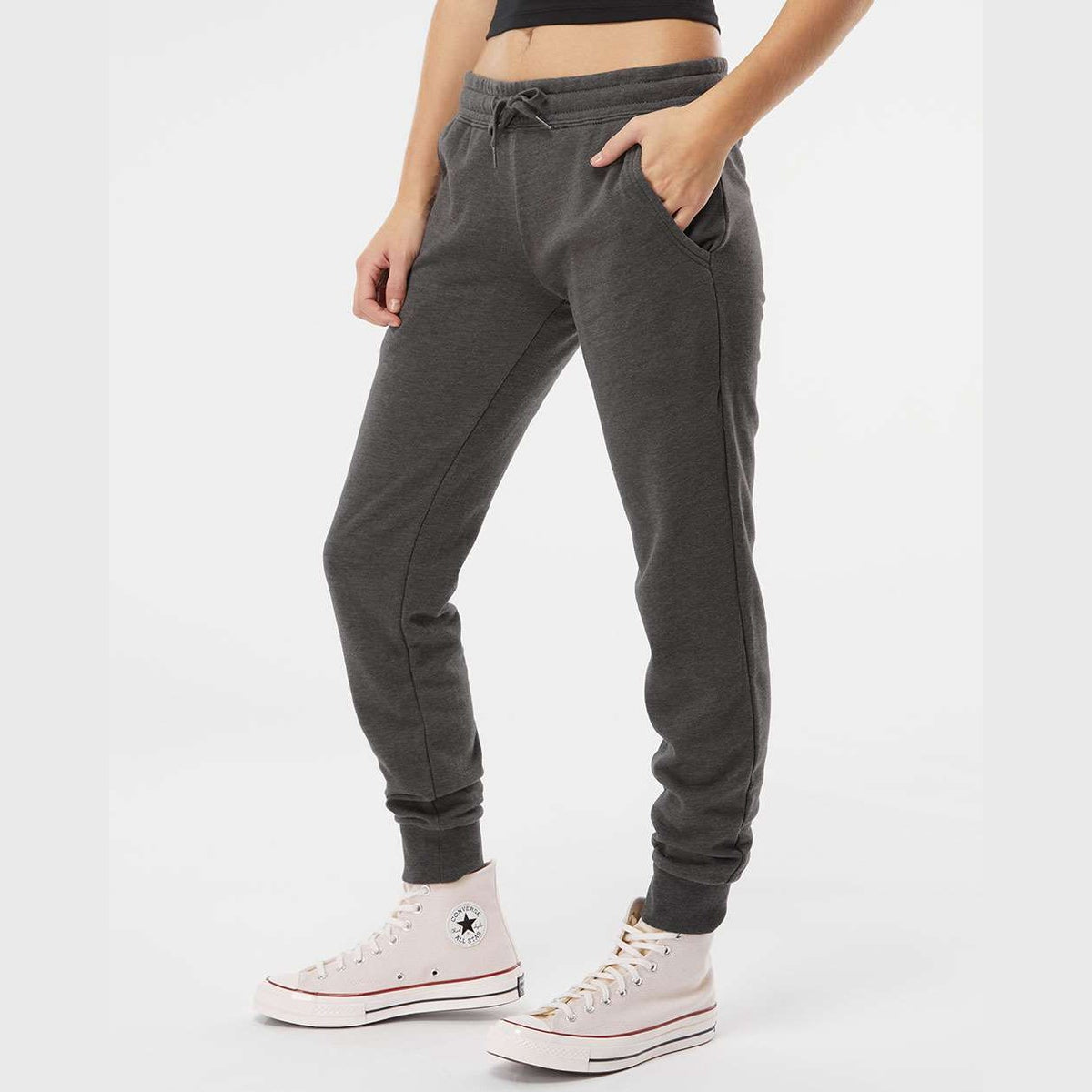 Independent Trading Co. Women's California Wave Wash Sweatpants - Shadow - On Model Side