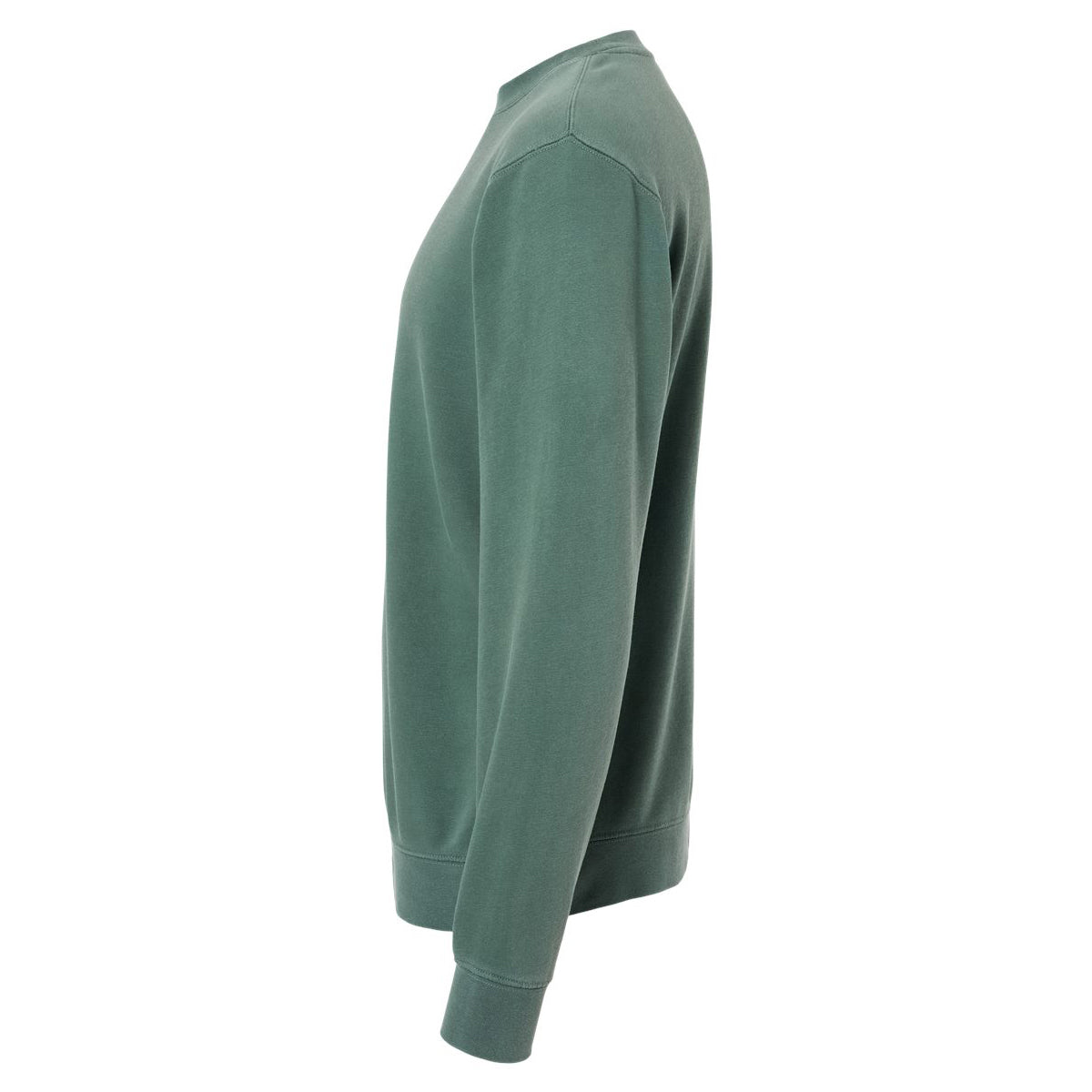 Independent Trading Unisex Midweight Pigment Dyed Crew Neck - Alpine Green - Side