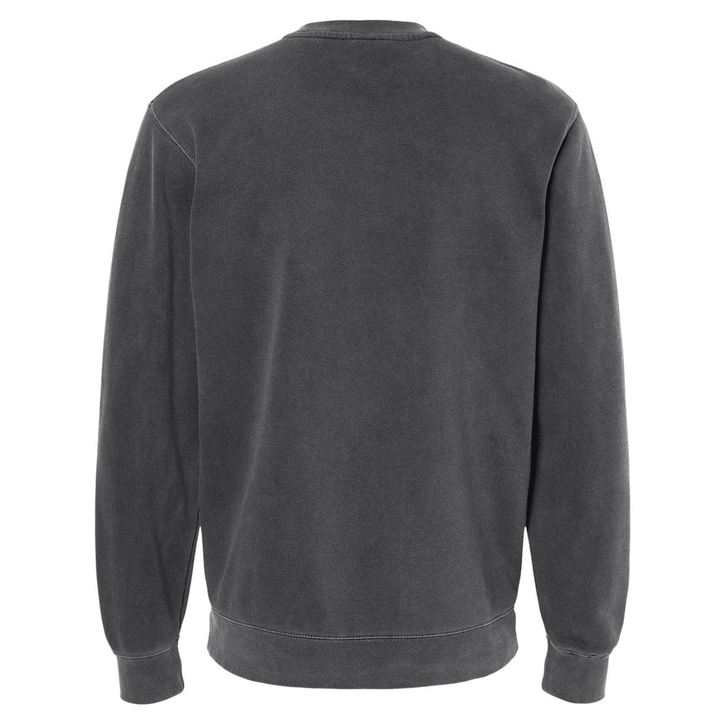 Independent Trading Unisex Midweight Pigment Dyed Crew Neck - Black - Back
