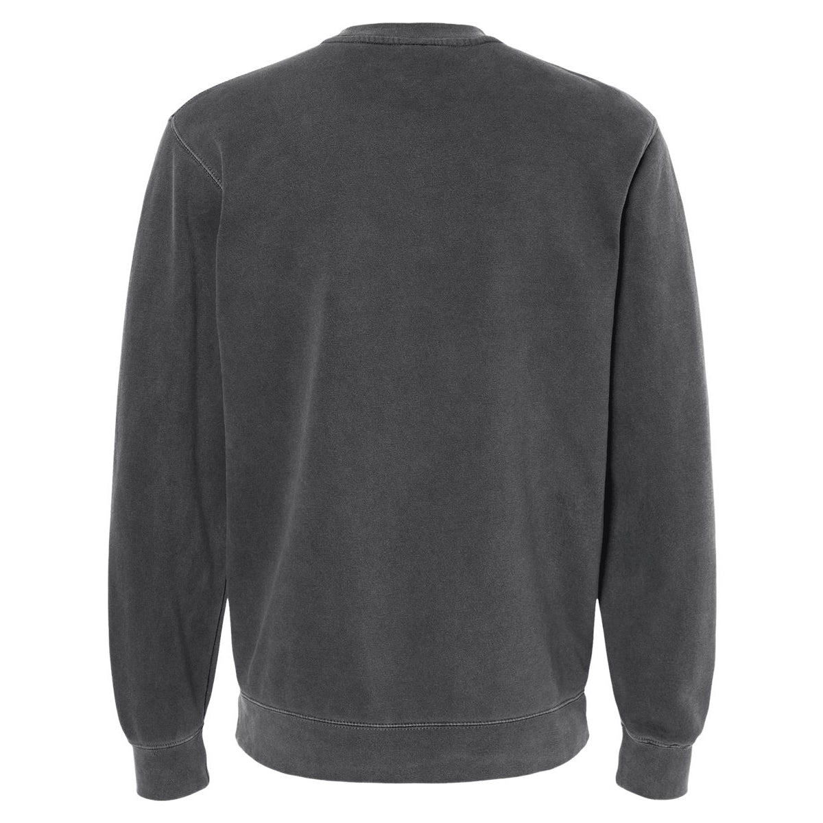 Independent Trading Unisex Midweight Pigment Dyed Crew Neck - Black - Back