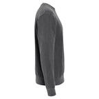 Independent Trading Unisex Midweight Pigment Dyed Crew Neck - Black - Side