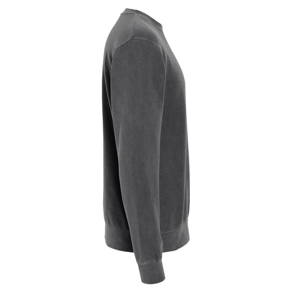 Independent Trading Unisex Midweight Pigment Dyed Crew Neck - Black - Side