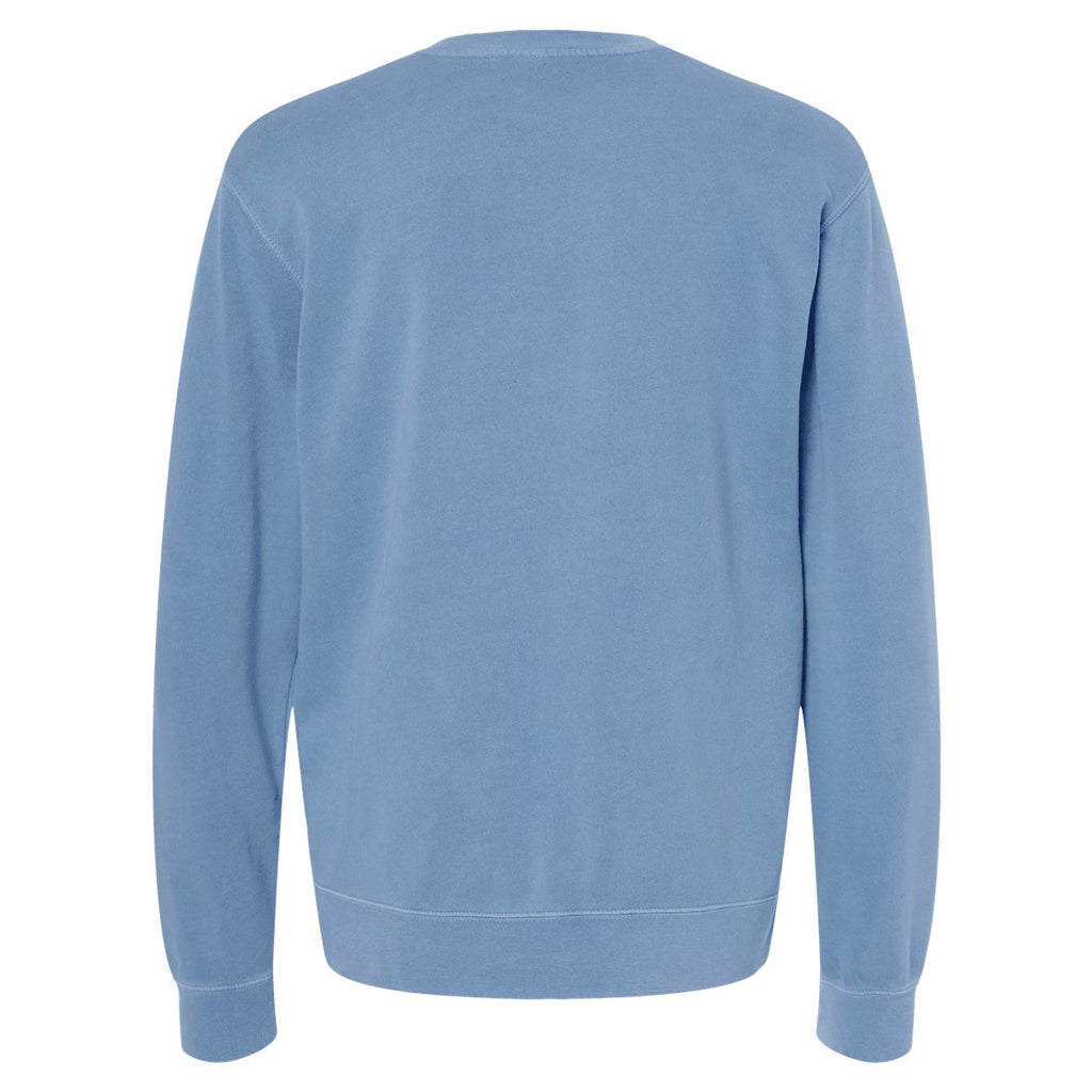 Independent Trading Unisex Midweight Pigment Dyed Crew Neck - Light Blue - Back
