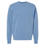 Independent Trading Unisex Midweight Pigment Dyed Crew Neck - Light Blue - Front