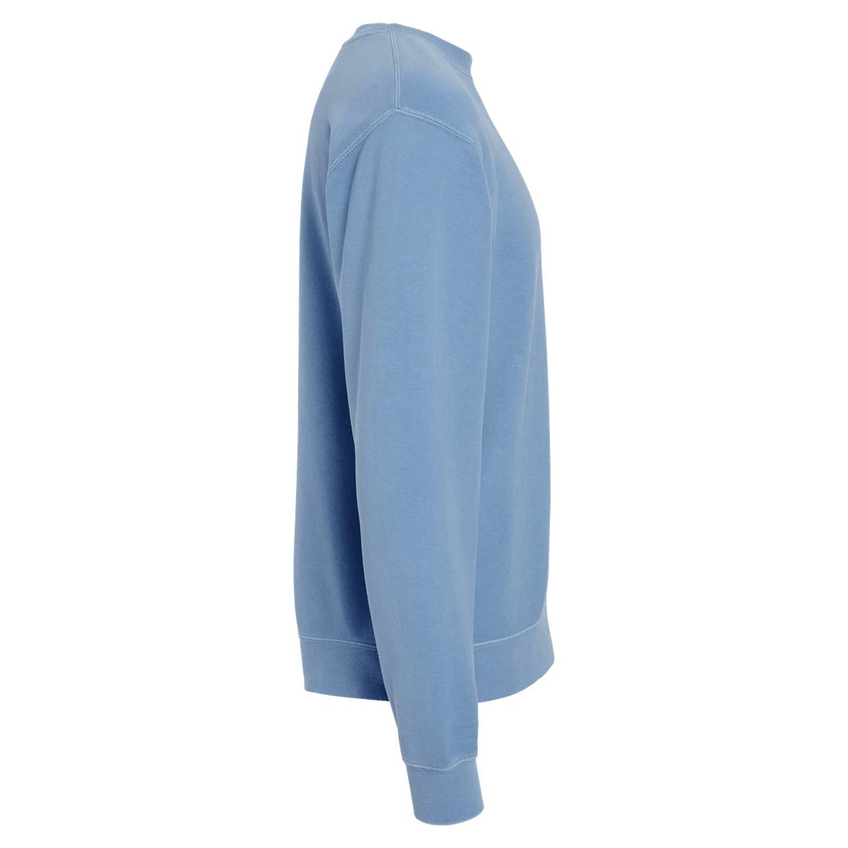 Independent Trading Unisex Midweight Pigment Dyed Crew Neck - Light Blue - Side