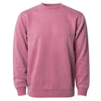 Independent Trading Unisex Midweight Pigment Dyed Crew Neck - Maroon