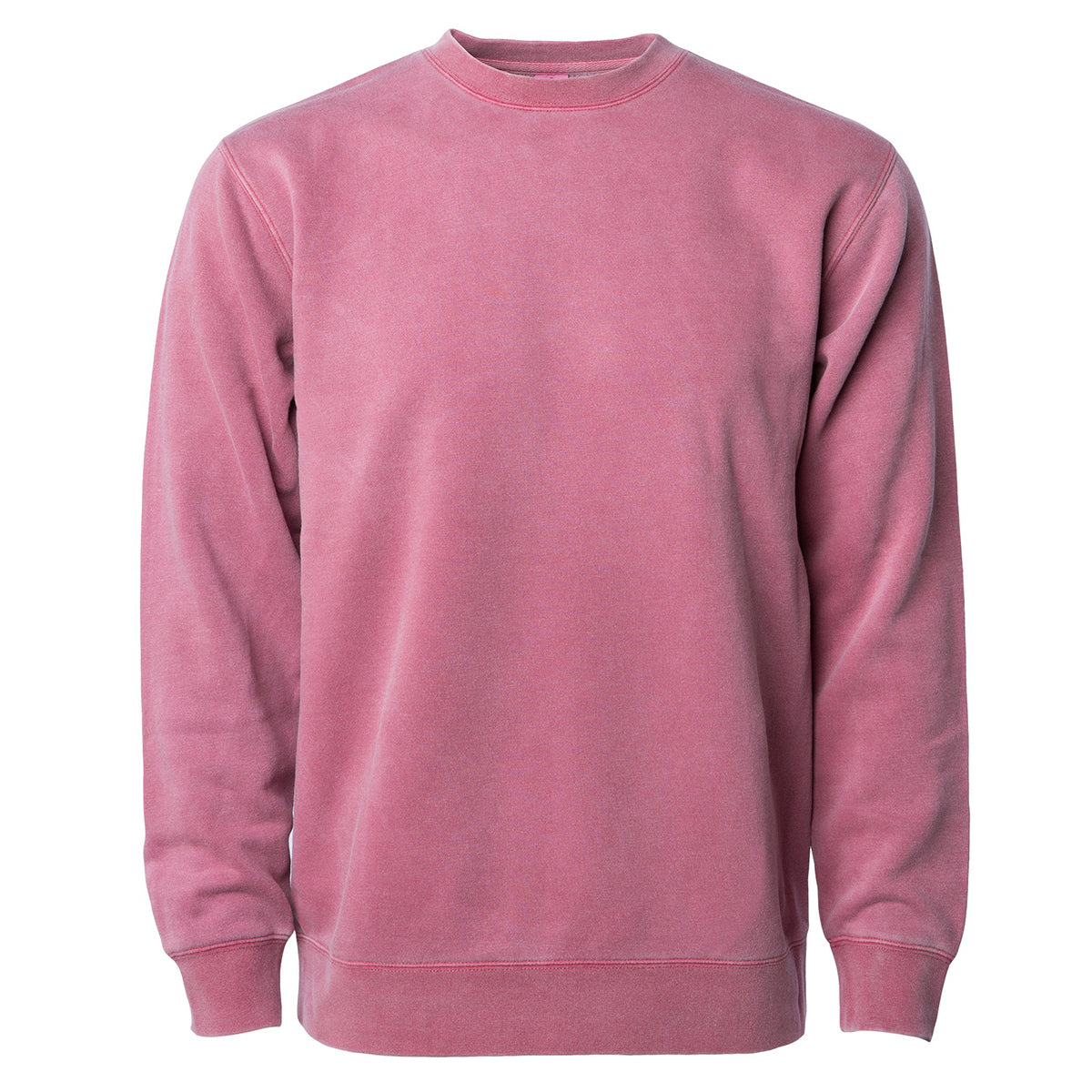 Independent Trading Unisex Midweight Pigment Dyed Crew Neck - Maroon