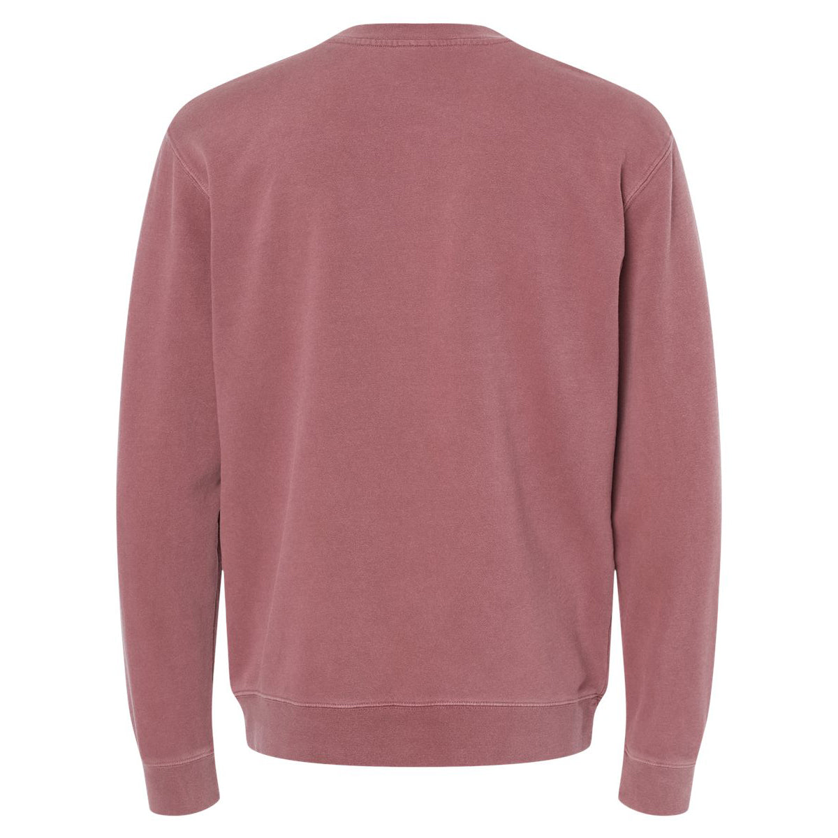 Independent Trading Unisex Midweight Pigment Dyed Crew Neck - Maroon - Back