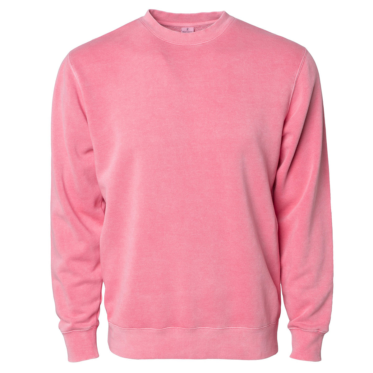 Independent Trading Unisex Midweight Pigment Dyed Crew Neck - Pink