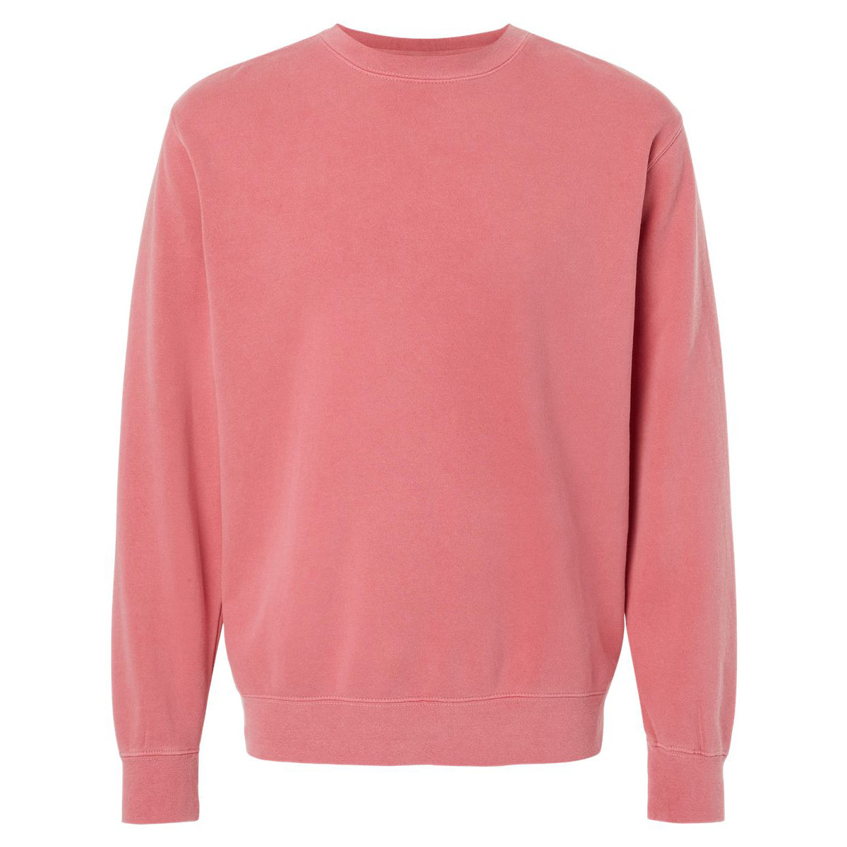 Independent Trading Unisex Midweight Pigment Dyed Crew Neck - Pink - Front