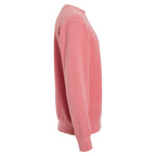 Independent Trading Unisex Midweight Pigment Dyed Crew Neck - Pink - Side