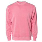 Independent Trading Unisex Midweight Pigment Dyed Crew Neck - Pink