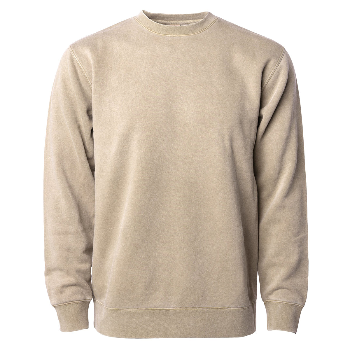Independent Trading Unisex Midweight Pigment Dyed Crew Neck - Sandstone