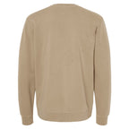 Independent Trading Unisex Midweight Pigment Dyed Crew Neck - Sandstone - Back