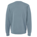 Independent Trading Unisex Midweight Pigment Dyed Crew Neck - Slate Blue - Back