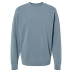 Independent Trading Unisex Midweight Pigment Dyed Crew Neck - Slate Blue - Front