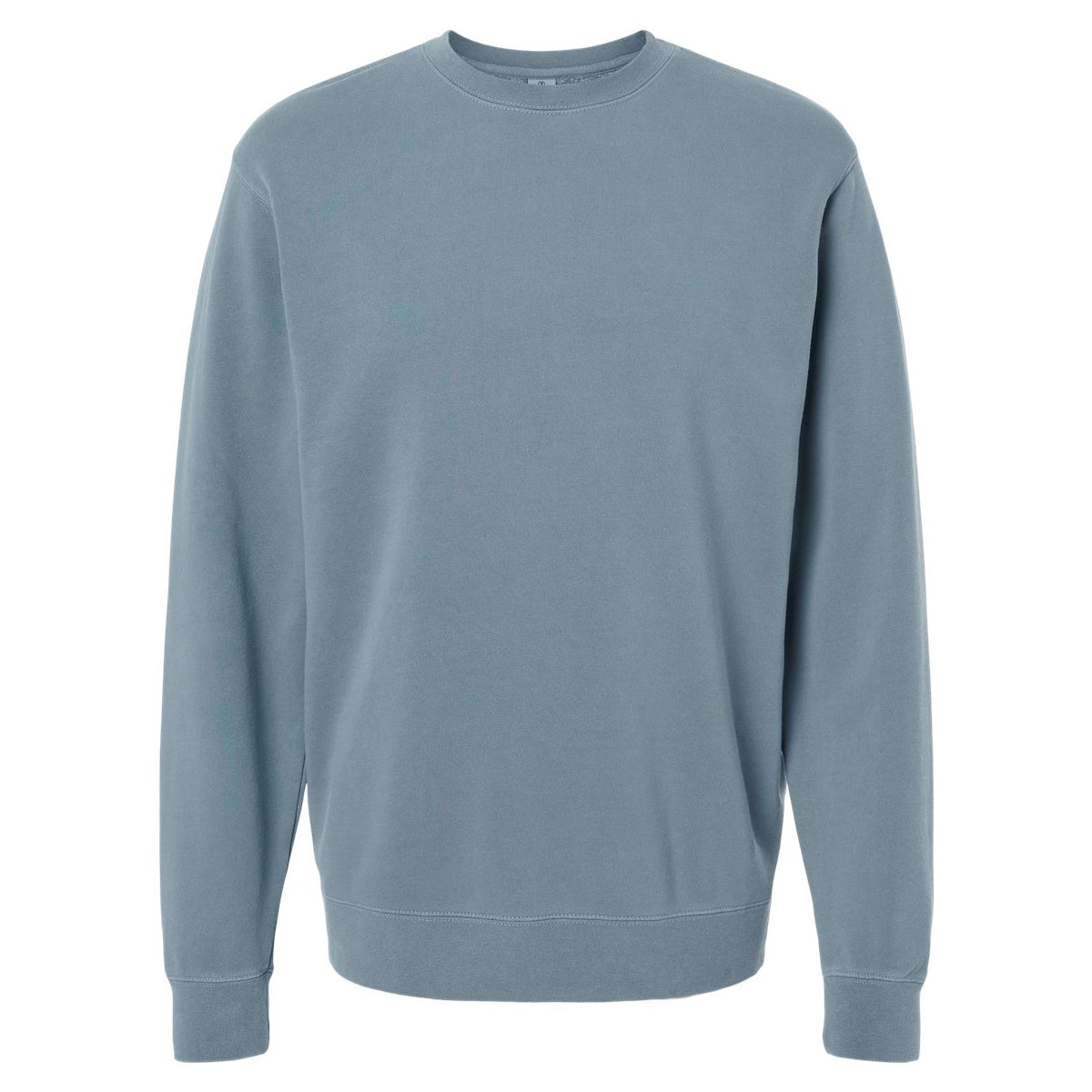 Independent Trading Unisex Midweight Pigment Dyed Crew Neck - Slate Blue - Front