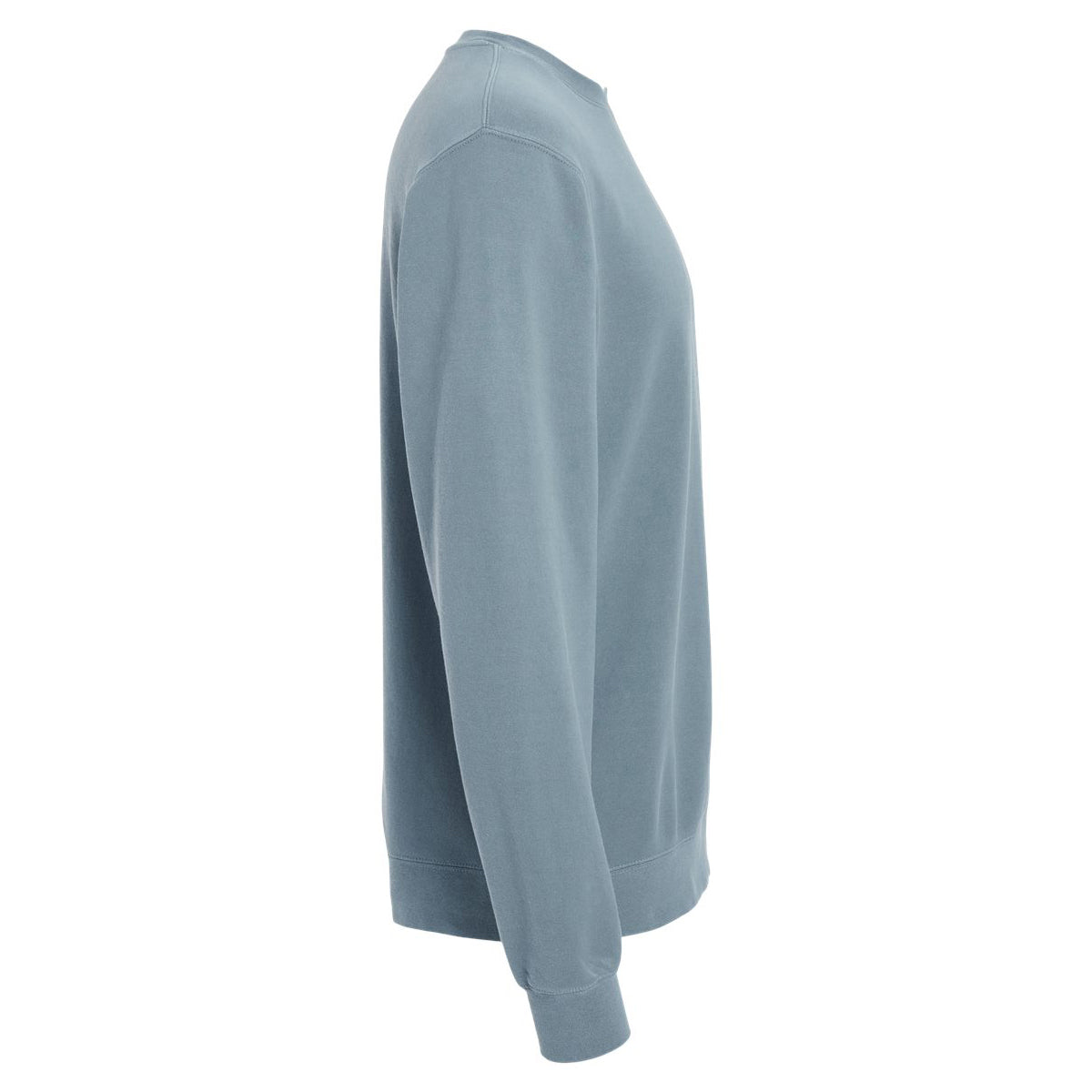 Independent Trading Unisex Midweight Pigment Dyed Crew Neck - Slate Blue - Side
