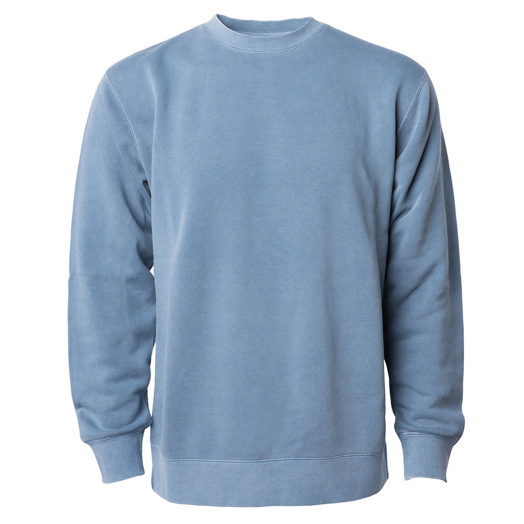 Independent Trading Unisex Midweight Pigment Dyed Crew Neck - Slate Blue
