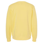 Independent Trading Unisex Midweight Pigment Dyed Crew Neck - Yellow - Back