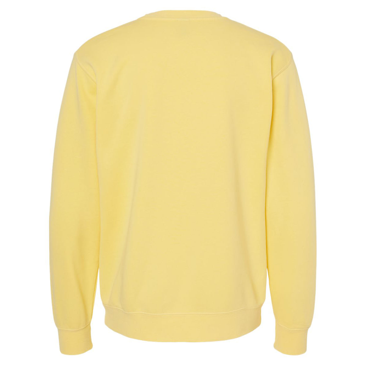 Independent Trading Unisex Midweight Pigment Dyed Crew Neck - Yellow - Back