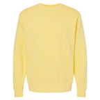 Independent Trading Unisex Midweight Pigment Dyed Crew Neck - Yellow - Front