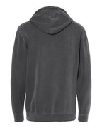 Independent Trading Unisex Midweight Pigment Dyed Hoodie - Black - Back
