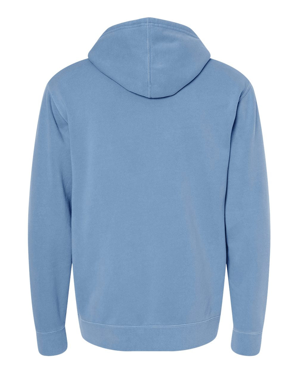 Independent Trading Unisex Midweight Pigment Dyed Hoodie - Light Blue - Back