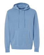 Independent Trading Unisex Midweight Pigment Dyed Hoodie - Light Blue - Front