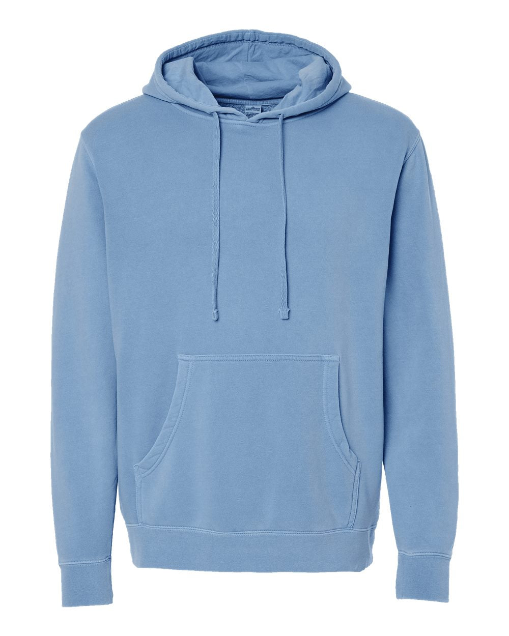 Independent Trading Unisex Midweight Pigment Dyed Hoodie - Light Blue - Front