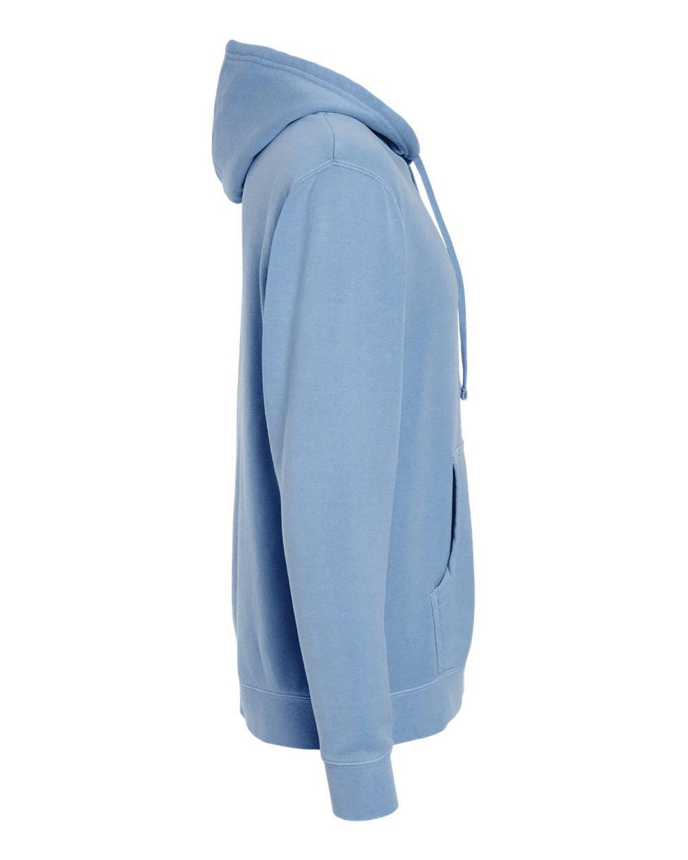 Independent Trading Unisex Midweight Pigment Dyed Hoodie - Light Blue - Side