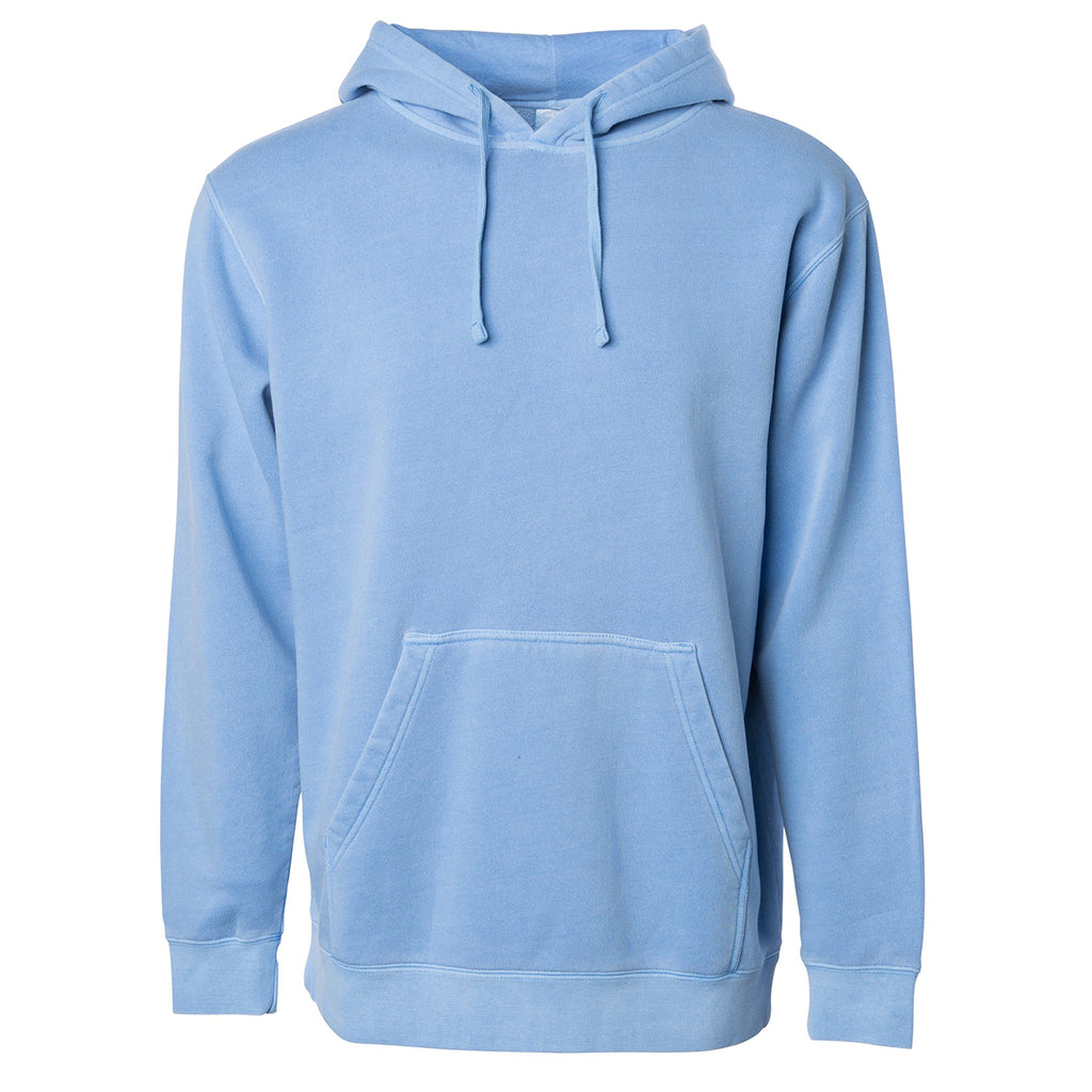 Independent Trading Unisex Midweight Pigment Dyed Hoodie - Light Blue