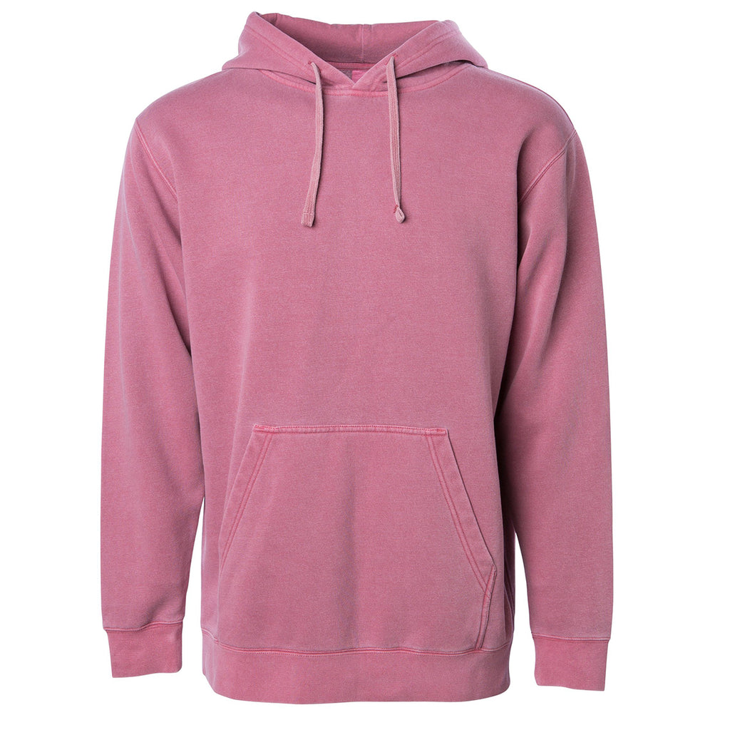 Independent Trading Unisex Midweight Pigment Dyed Hoodie - Maroon