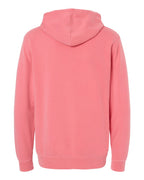 Independent Trading Unisex Midweight Pigment Dyed Hoodie - Pink - Back
