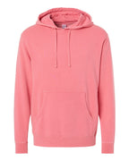 Independent Trading Unisex Midweight Pigment Dyed Hoodie - Pink - Front