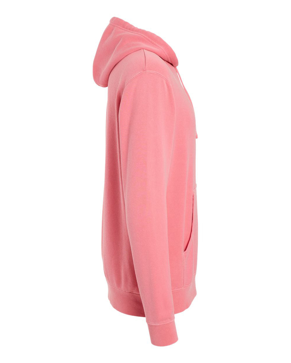 Independent Trading Unisex Midweight Pigment Dyed Hoodie - Pink - Side