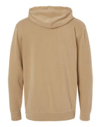 Independent Trading Unisex Midweight Pigment Dyed Hoodie - Sandstone - Back