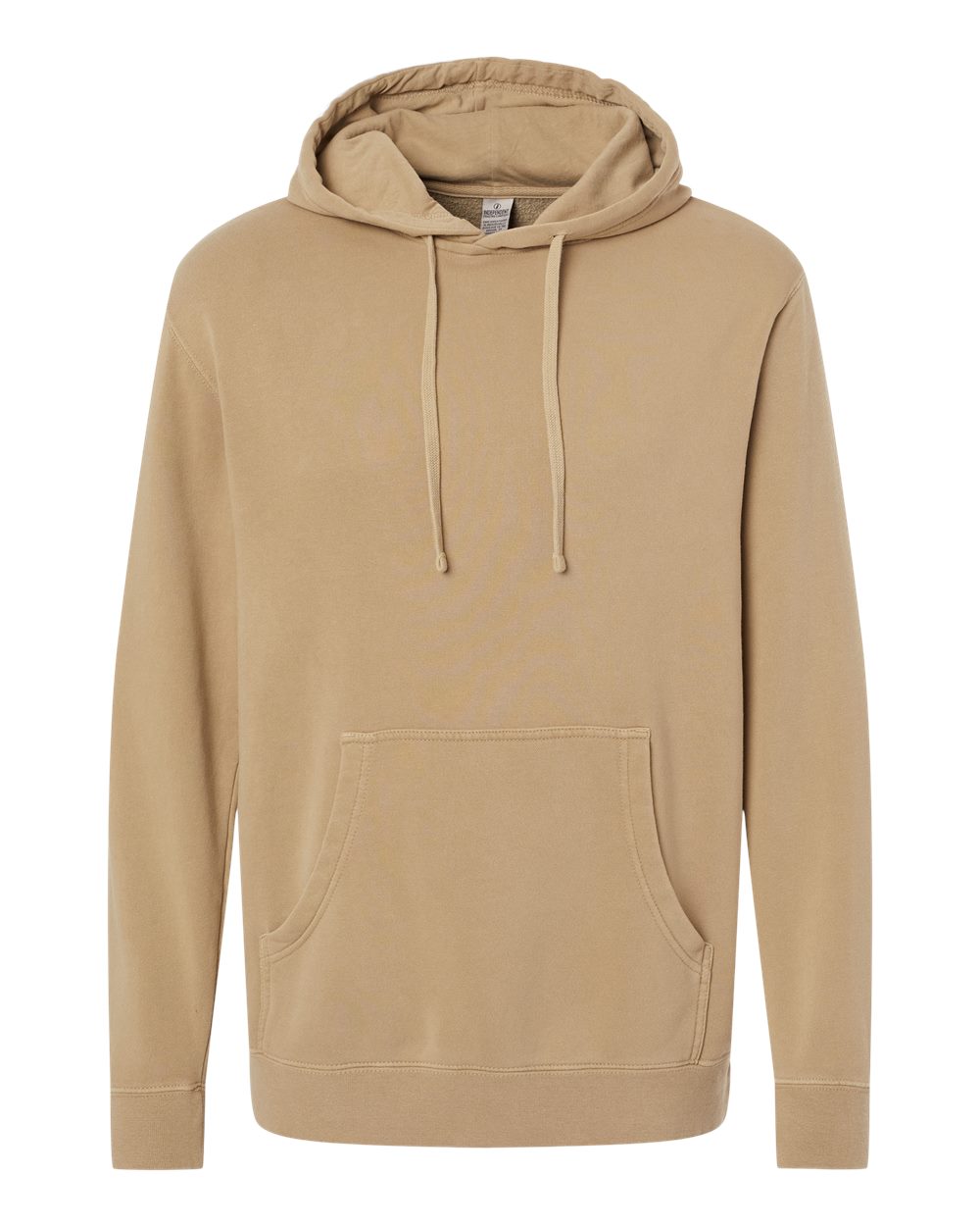Independent Trading Unisex Midweight Pigment Dyed Hoodie - Sandstone - Front