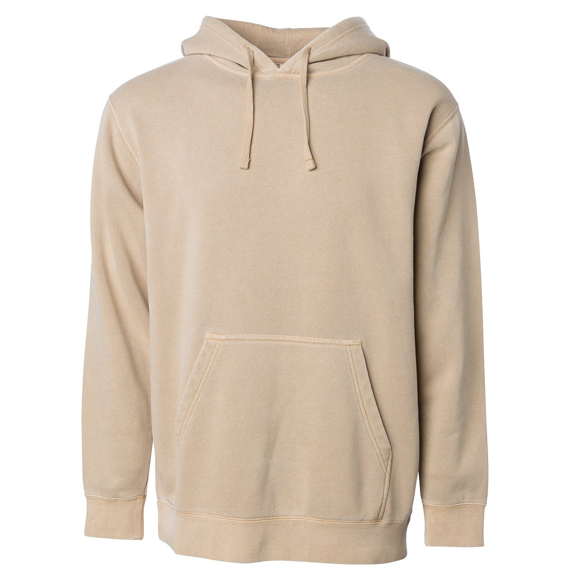 Independent Trading Unisex Midweight Pigment Dyed Hoodie - Sandstone