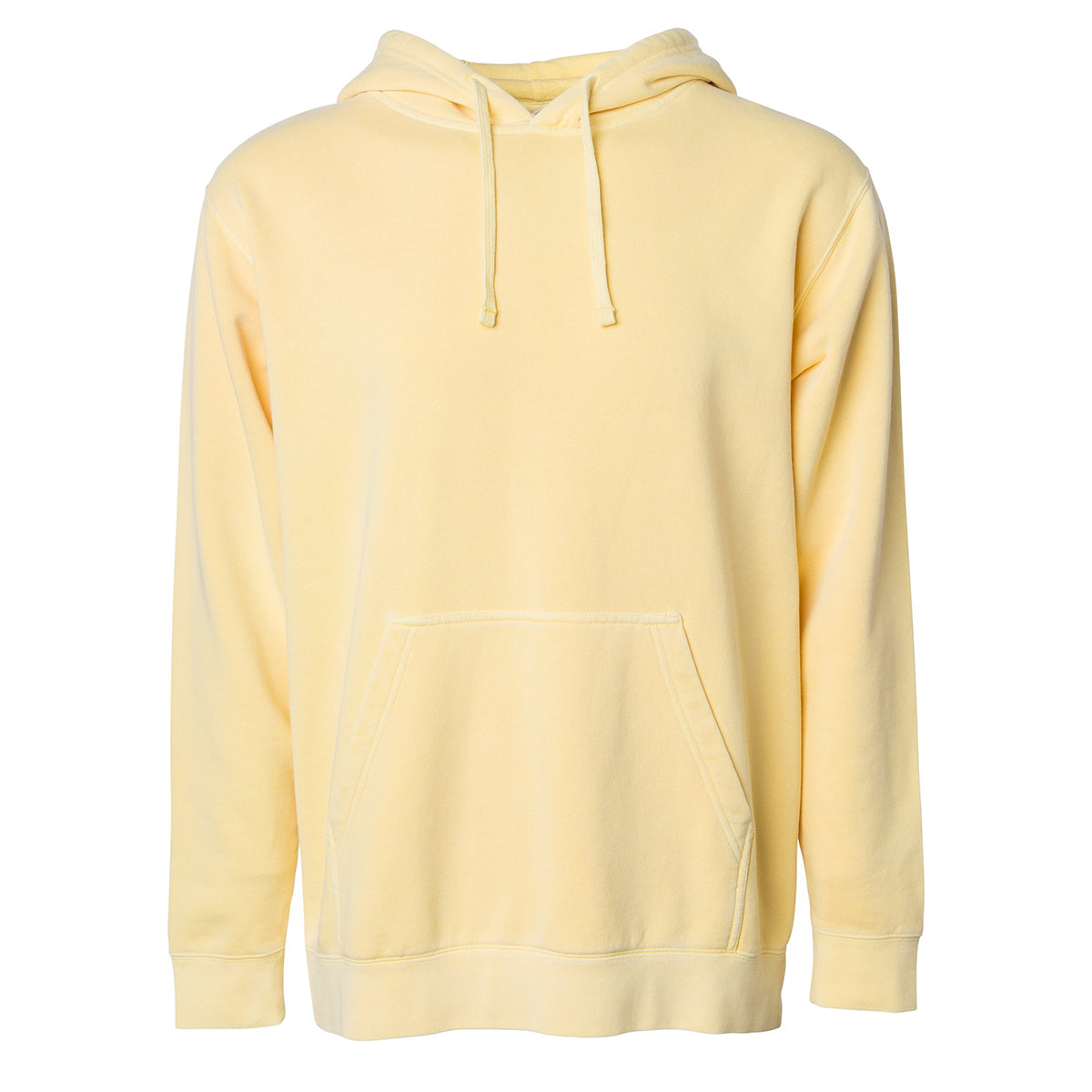 Independent Trading Unisex Midweight Pigment Dyed Hoodie - Yellow