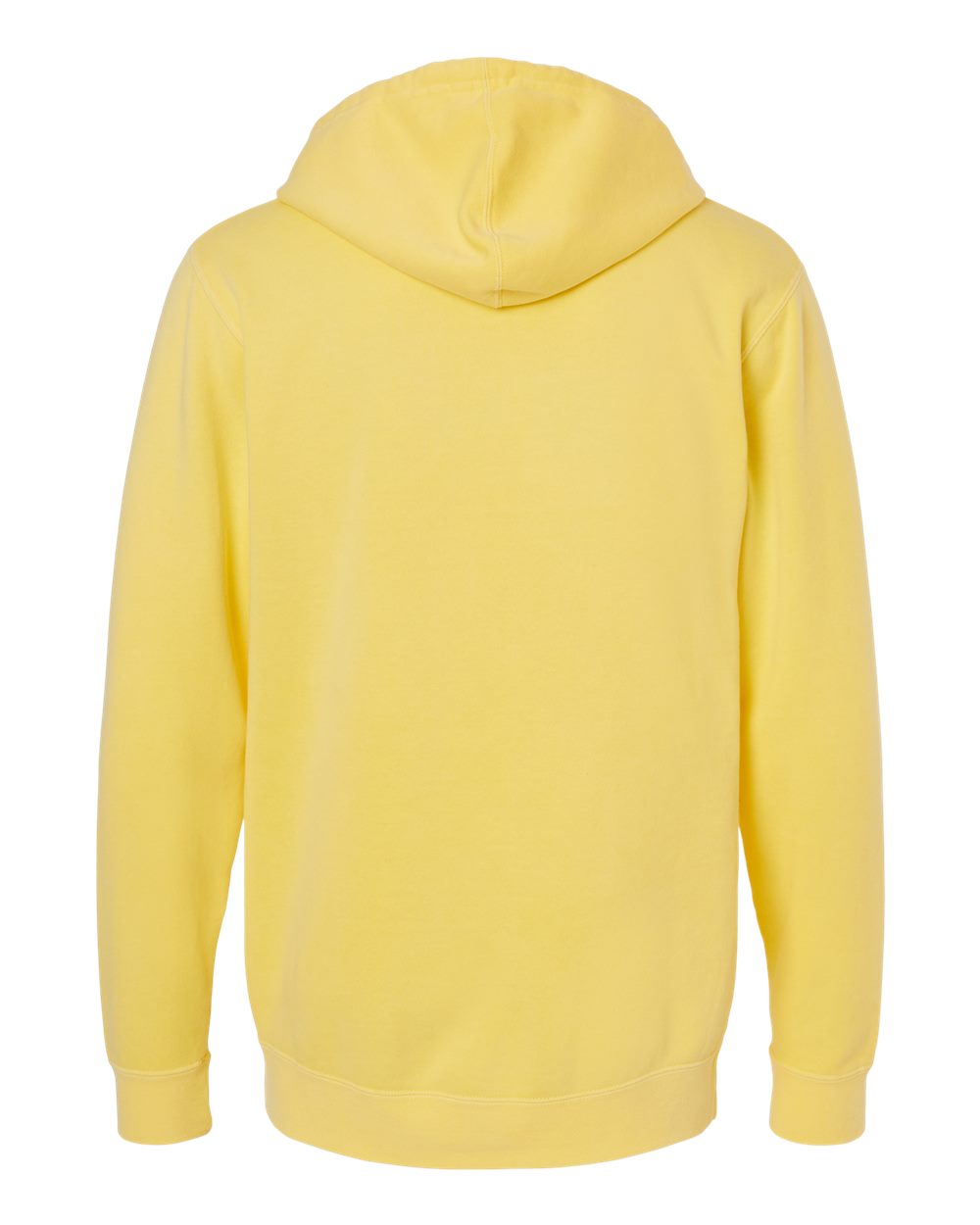 Independent Trading Unisex Midweight Pigment Dyed Hoodie - Yellow - Back