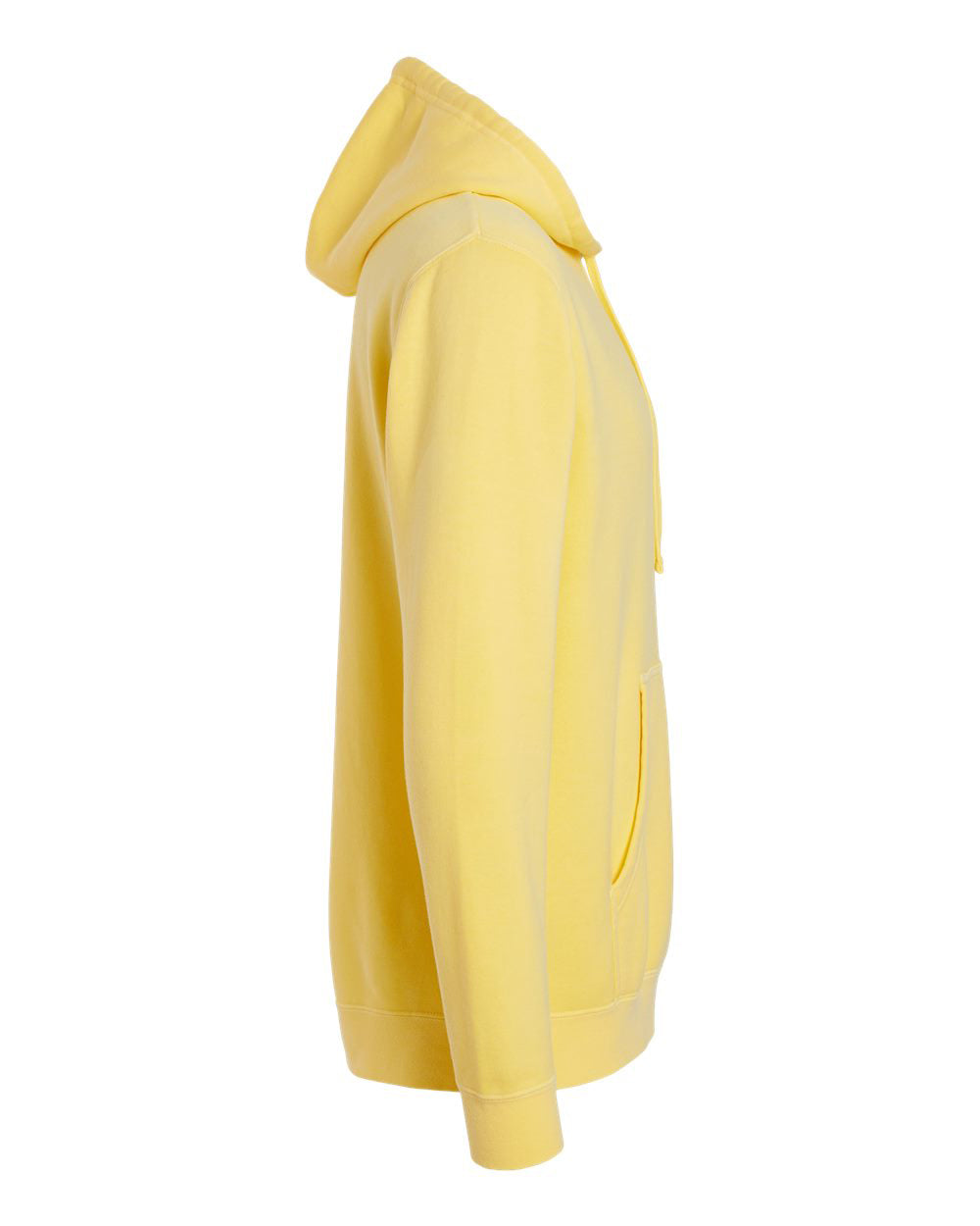 Independent Trading Unisex Midweight Pigment Dyed Hoodie - Yellow - Side